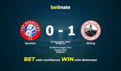 Dự đoán Spartans vs Stirling, Tỷ lệ cược & Mẹo cá cược 11/16/2024