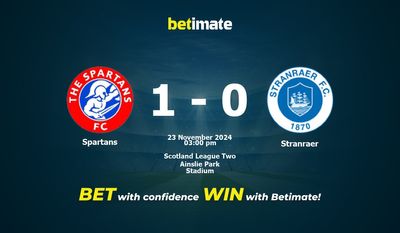 Dự đoán Spartans vs Stranraer, Tỷ lệ cược & Mẹo cá cược 23/11/2024