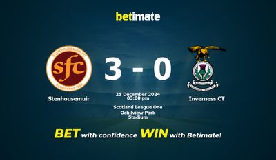Dự đoán Stenhousemuir vs Inverness CT, Tỷ lệ cược & Mẹo cá cược 21/12/2024