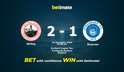 Dự đoán Stirling vs Stranraer, Tỷ lệ cược & Mẹo cá cược 21/12/2024