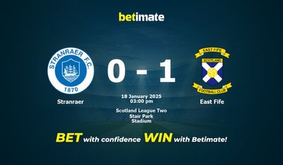 Dự đoán Stranraer vs East Fife, Tỷ lệ cược & Mẹo cá cược 01/18/2025