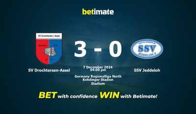 Soi kèo SV Drochtersen-Assel vs SSV Jeddeloh, Tỷ lệ & Mẹo cá cược 07/12/2024