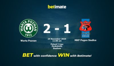 Dự đoán Warta Poznan vs MKP Pogon Siedlce, Tỷ lệ & Mẹo cá cược 24/11/2024