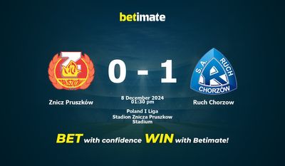Soi kèo Znicz Pruszków vs Ruch Chorzow, tỷ lệ và tip cá cược 08/12/2024