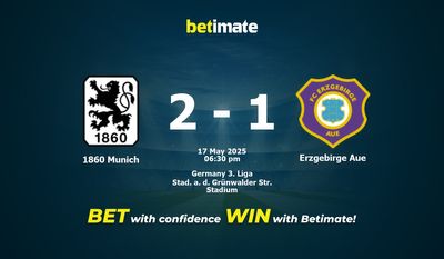 Dự đoán, Tỷ lệ cược & Mẹo cá cược 1860 Munich vs Erzgebirge Aue 17/05/2025