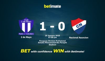 Dự đoán 2 de Mayo vs Nacional Asuncion, Tỷ lệ & Mẹo cá cược 25/01/2025