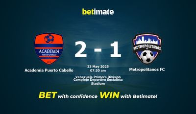 Dự đoán, Tỷ lệ cược và Mẹo cá cược Academia Puerto Cabello vs Metropolitanos FC 23/05/2025