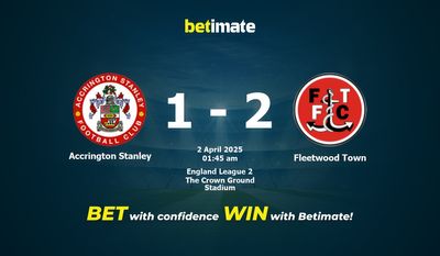 Dự đoán Accrington Stanley vs Fleetwood Town, Tỷ lệ cược & Mẹo cá cược 04/01/2025