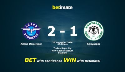 Dự đoán Adana Demirspor vs Konyaspor, Tỷ lệ & Mẹo cá cược 30/11/2024