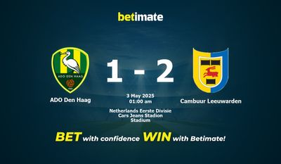 Soi kèo ADO Den Haag vs Cambuur Leeuwarden, tỷ lệ và tip cá cược 02/05/2025