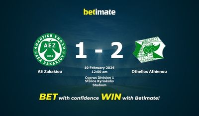 Soi kèo AE Zakakiou vs Othellos Athienou, Tỷ lệ & Mẹo cá cược 09/02/2024