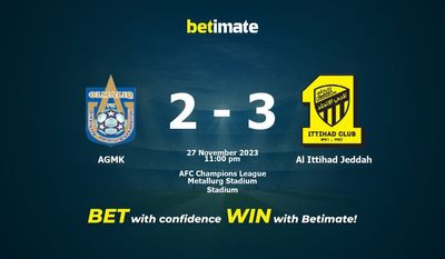 Soi kèo AGMK vs Al Ittihad Jeddah, tỷ lệ và tip cá cược 27/11/2023
