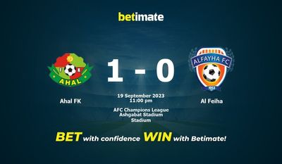 Soi kèo Ahal FK vs Al Feiha, Tỷ lệ & Mẹo cá cược 19/09/2023