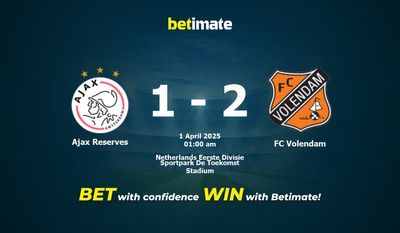 Dự đoán Ajax Reserves vs FC Volendam, Tỷ lệ cược & Mẹo cá cược 31/03/2025