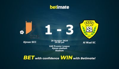 Dự đoán Ajman SCC vs Al Wasl SC, Tỷ lệ cược & Mẹo cá cược 26/10/2024