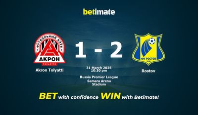 Dự đoán Akron Tolyatti vs Rostov, Tỷ lệ cược & Mẹo cá cược 31/03/2025