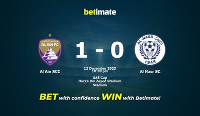 Dự đoán, tỷ lệ và tỷ lệ Al Ain SCC vs Al Nasr SC Mẹo cá cược 12/12/2023