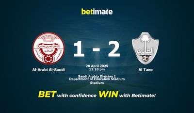 Dự đoán Al-Arabi Al-Saudi vs Al Taee, Tỷ lệ cược & Mẹo cá cược 28/04/2025