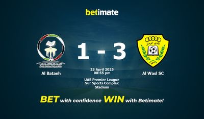 Dự đoán Al Bataeh vs Al Wasl SC, Tỷ lệ cược & Mẹo cá cược 23/04/2025