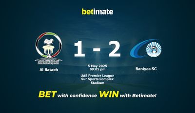 Dự đoán Al Bataeh vs Baniyas SC, Tỷ lệ cược & Mẹo cá cược 05/05/2025