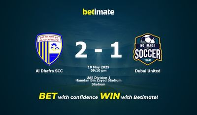Dự đoán Al Dhafra SCC vs Dubai United, Tỷ lệ cược & Mẹo cá cược 05/10/2025