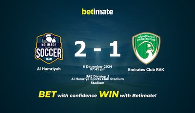 Dự đoán Al Hamriyah vs Emirates Club RAK, Tỷ lệ cược & Mẹo cá cược 12/06/2024