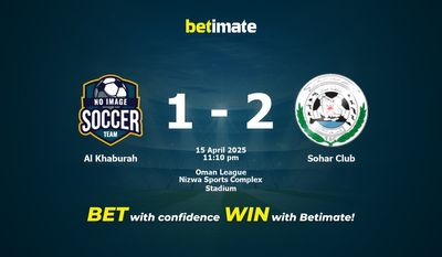 Dự đoán Al Khaburah vs Sohar Club, tỷ lệ cá cược 15/04/2025