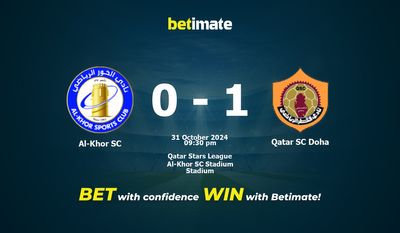 Dự đoán Al-Khor SC vs Qatar SC Doha, Tỷ lệ cược & Mẹo cá cược 31/10/2024