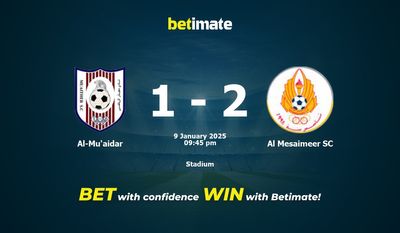 Dự đoán Al-Mu'aidar vs Al Mesaimeer SC, Tỷ lệ cược & Mẹo cá cược 01/09/2025
