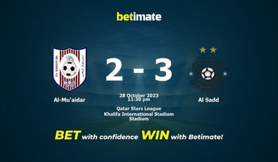 Dự đoán Al-Mu'aidar vs Al Sadd, Tỷ lệ & Mẹo cá cược 28/10/2023