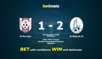 Dự đoán, tỷ lệ và tỷ lệ Al-Mu'aidar vs Al-Wakrah SC Mẹo cá cược 20/12/2023