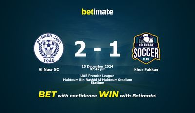 Dự đoán Al Nasr SC vs Khor Fakkan, Tỷ lệ & Mẹo cá cược 15/12/2024