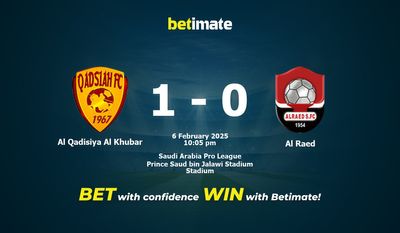 Dự đoán Al Qadisiya Al Khubar vs Al Raed, Tỷ lệ & Mẹo cá cược 06/02/2025