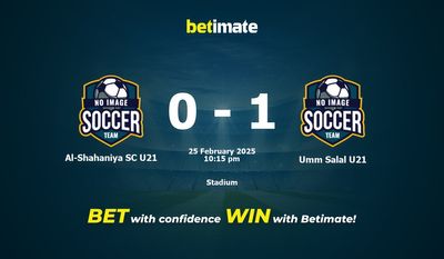 Dự đoán Al-Shahaniya SC U21 vs Umm Salal U21, Tỷ lệ cược & Mẹo cá cược 25/02/2025