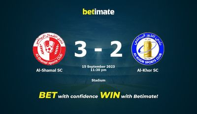 Dự đoán Al-Shamal SC vs Al-Khor SC, Tỷ lệ & Mẹo cá cược 15/09/2023
