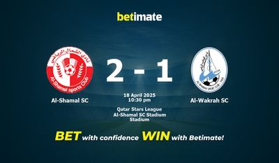 Dự đoán, Tỷ lệ cược & Mẹo cá cược Al-Shamal SC vs Al-Wakrah SC 04/18/2025