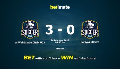 Dự đoán, Tỷ lệ cược & Mẹo cá cược Al Wahda Abu Dhabi U23 vs Baniyas SC U23 24/02/2025