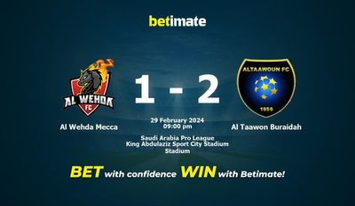 Soi kèo Al Wehda Mecca vs Al Taawon Buraidah, Tỷ lệ & Mẹo cá cược 29/02/2024
