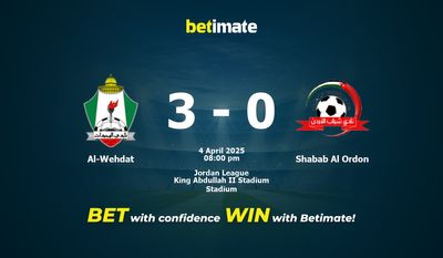 Dự đoán Al-Wehdat vs Shabab Al Ordon, Tỷ lệ cược & Mẹo cá cược 04/04/2025