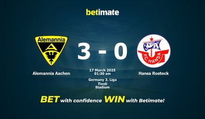 Dự đoán Alemannia Aachen vs Hansa Rostock, Tỷ lệ cược & Mẹo cá cược 03/16/2025