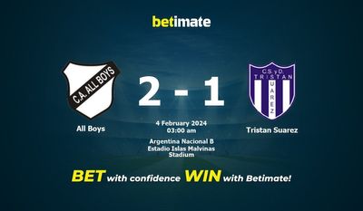 Dự đoán All Boys vs Tristan Suarez, tỷ lệ cá cược 03/02/2024