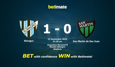 Dự đoán Almagro vs San Martin de San Juan, tỷ lệ và tip cá cược 20/09/2023