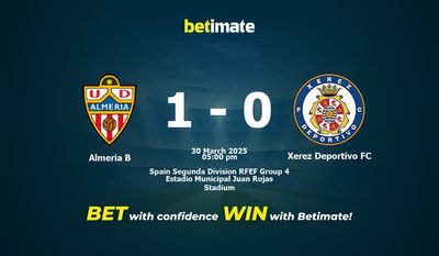 Dự đoán Almeria B vs Xerez Deportivo FC, Tỷ lệ cược & Mẹo cá cược 30/03/2025
