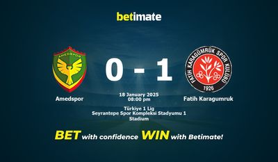 Dự đoán Amedspor vs Fatih Karagumruk, tỷ lệ cá cược 18/01/2025