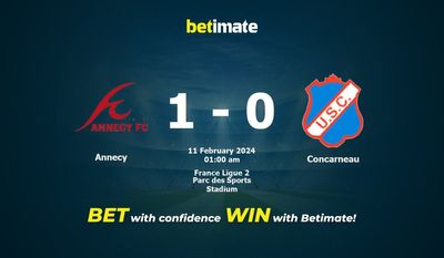 Soi kèo Annecy vs Concarneau, Tỷ lệ & Mẹo cá cược 10/02/2024