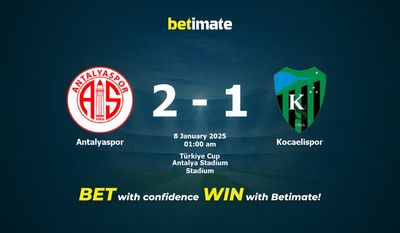 Soi kèo Antalyaspor vs Kocaelispor, Tỷ lệ & Mẹo cá cược 07/01/2025