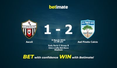 Dự đoán Ascoli vs Asd Pineto Calcio, Tỷ lệ cược & Mẹo cá cược 03/08/2025