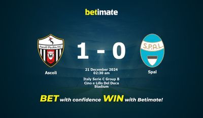 Dự đoán Ascoli vs Spal, Tỷ lệ cược & Mẹo cá cược 20/12/2024