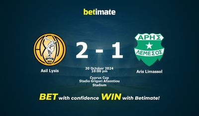 Dự đoán Asil Lysis vs Aris Limassol, Tỷ lệ cược & Mẹo cá cược 30/10/2024