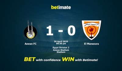 Dự đoán Aswan FC vs El Mansoura, Tỷ lệ cược & Mẹo cá cược 30/04/2025